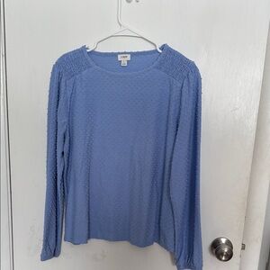 J. Crew Women's Blue Textured Top